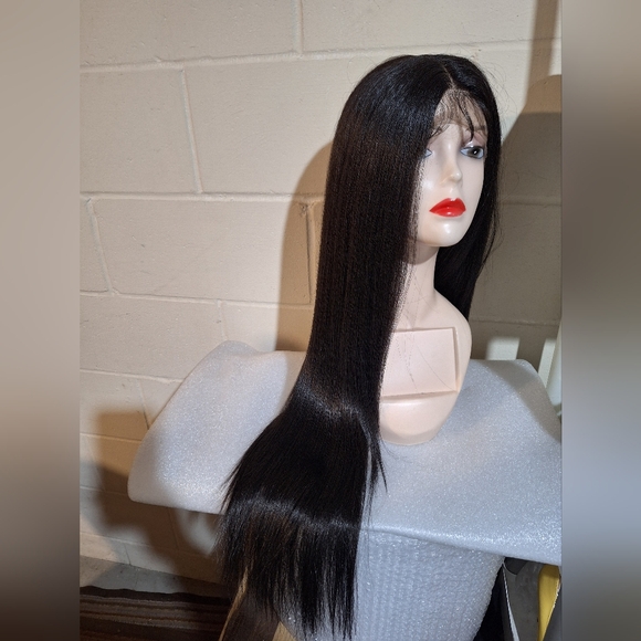 Human Hair Blend Lace Front Wig 35 Inches Long - Picture 2 of 10